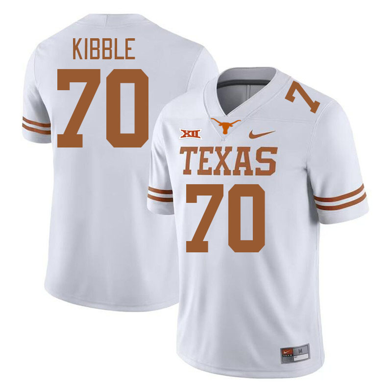 Men #70 Nate Kibble Texas Longhorns College Football Jerseys Stitched-White